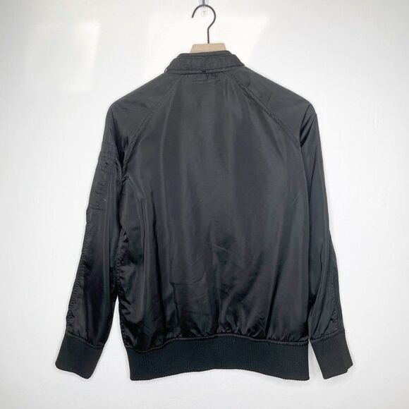 Members Only Washed Satin Iconic Boyfriend Bomber Flight Jacket Grey Women's XS - Picture 6 of 8